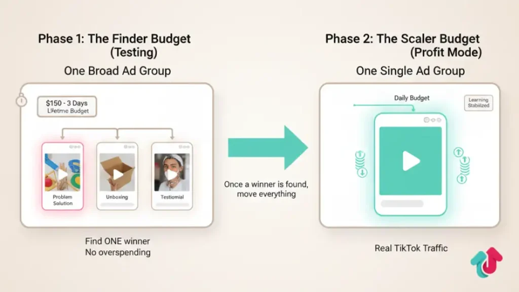 Budget Allocation: Testing vs. Scaling
