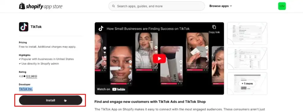 Install the official TikTok app by TikTok Inc.