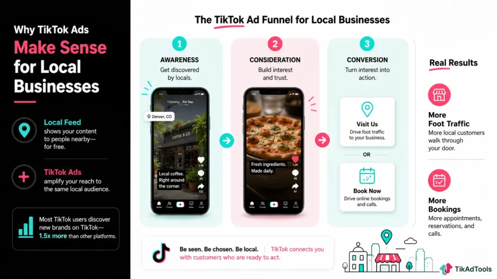Local business TikTok ad funnel