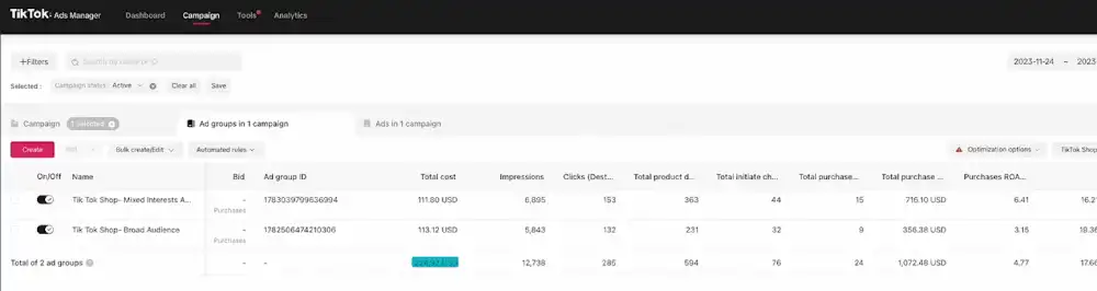 Set your ROI target and launch