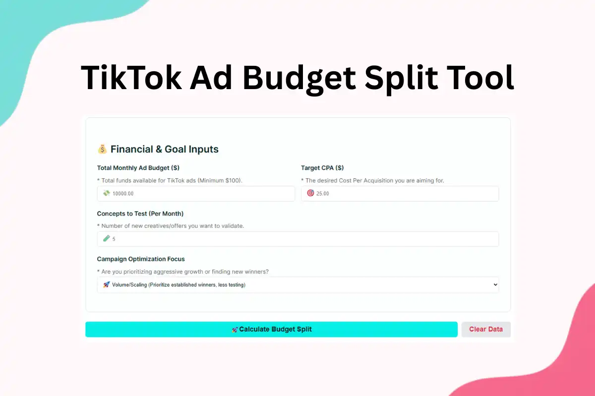 TikTok Ad Budget Split Tool: Allocate Spend for Maximum Impact - TikAdTools