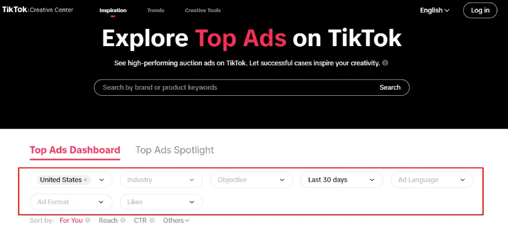 TikTok ad Research and Idea Sourcing