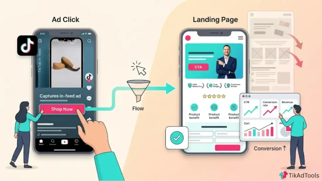 TikTok ads landing page