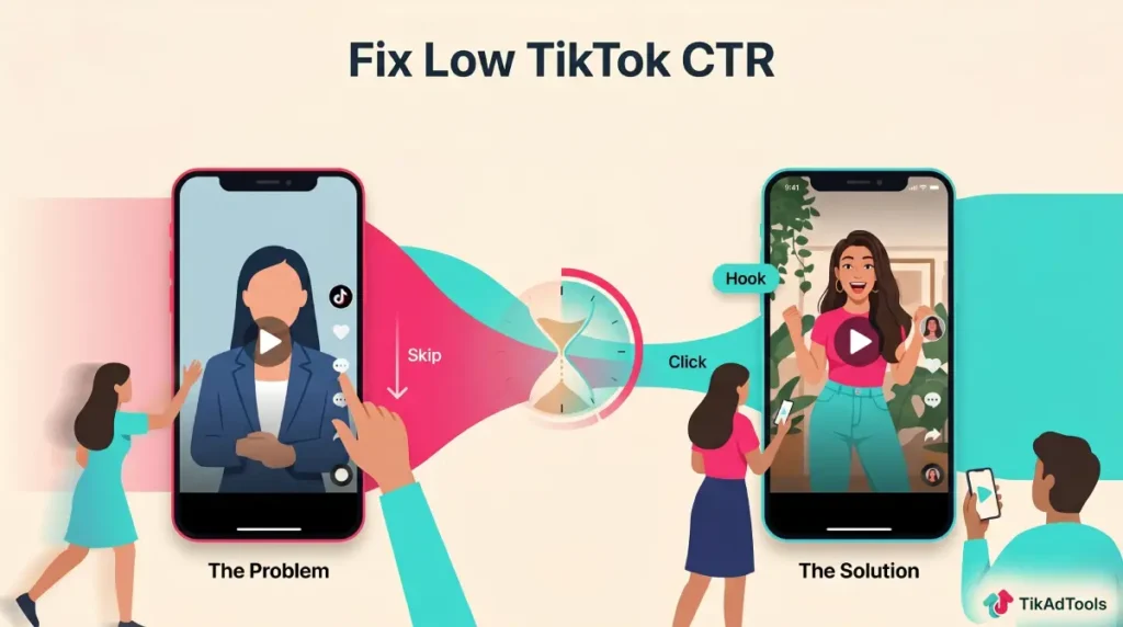 TikTok ads low CTR Troubleshooting