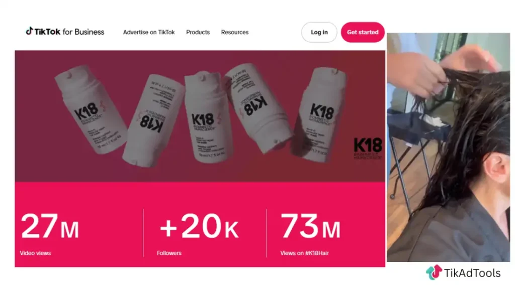 TikTok for Business's published K18 case study