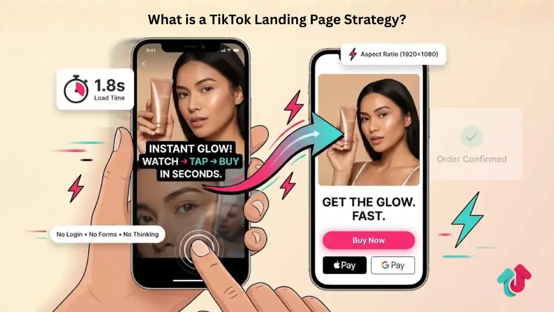 TikTok ads landing page