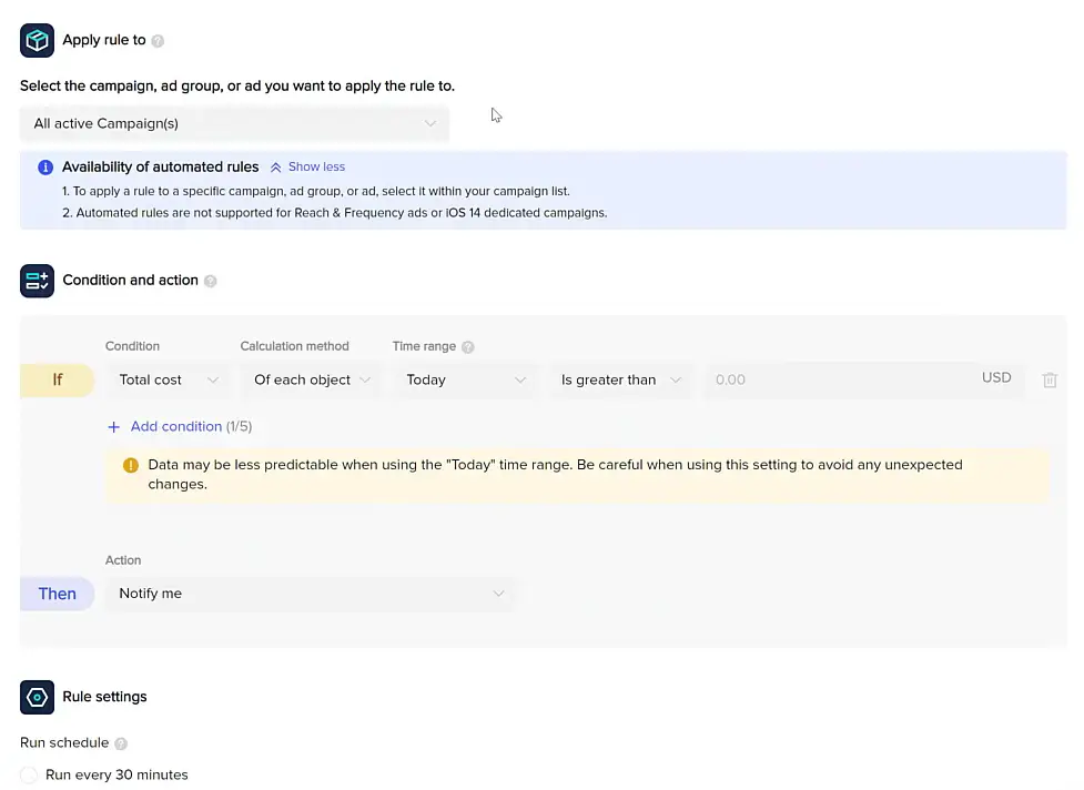 Choose the level you want