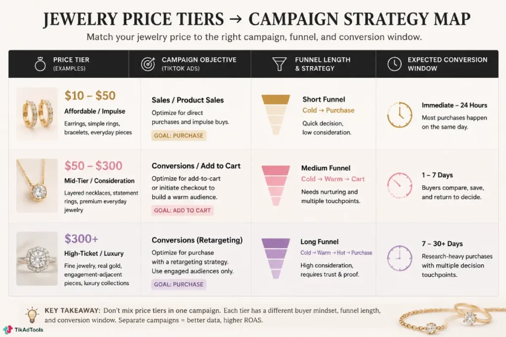 Jewelry price tiers mapped