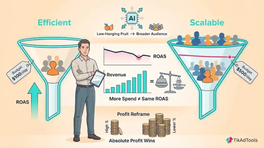ROAS Drops as Spend Rises