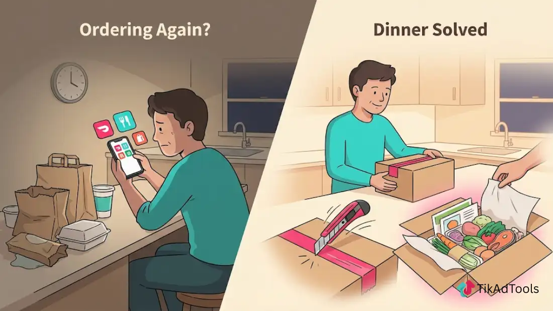 TikTok ads meal delivery