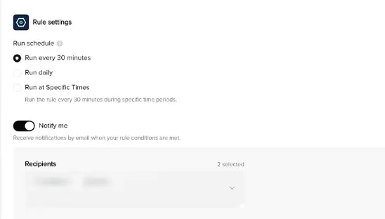 Set your notification schedule and frequency