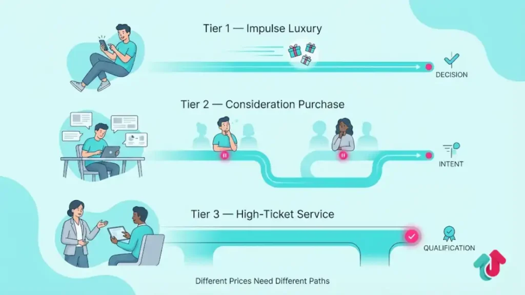 The Funnel Architecture: Price-Dependent Paths