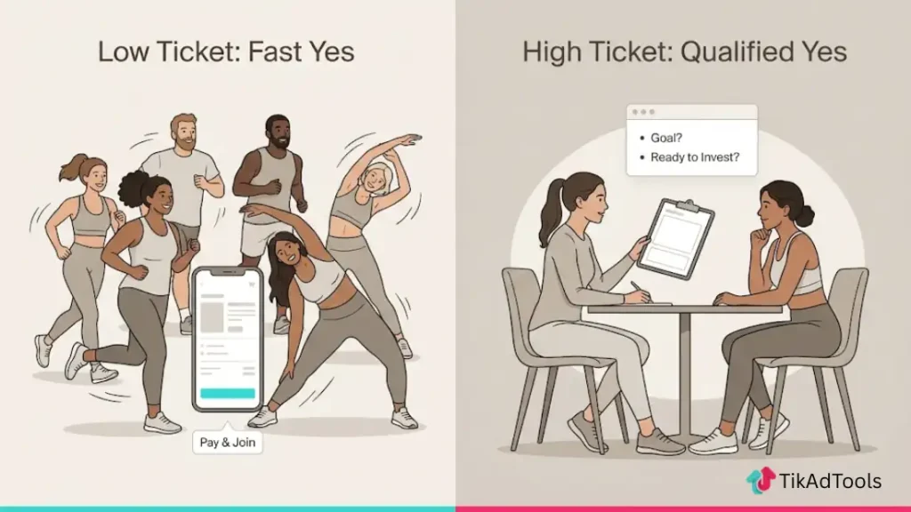 TikTok Ads High Ticket vs. Low Ticket