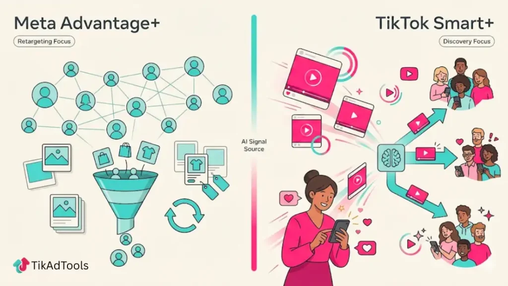 TikTok Smart+ vs. Meta Advantage+