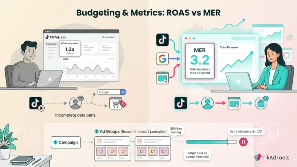 Budgeting & Metrics: ROAS vs. MER